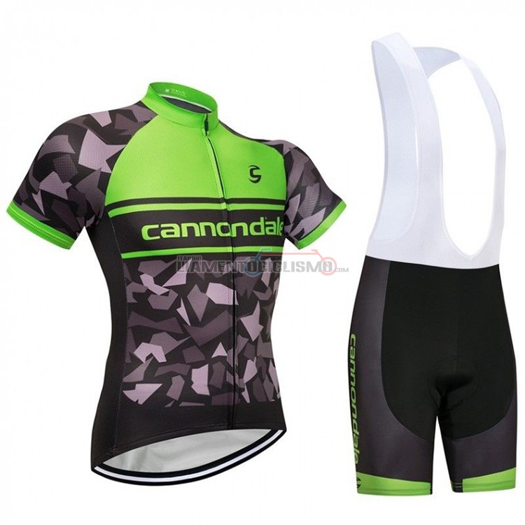 Abbigliamento Ciclismo Cannondale Manica Corta 2018 Verde e Nero